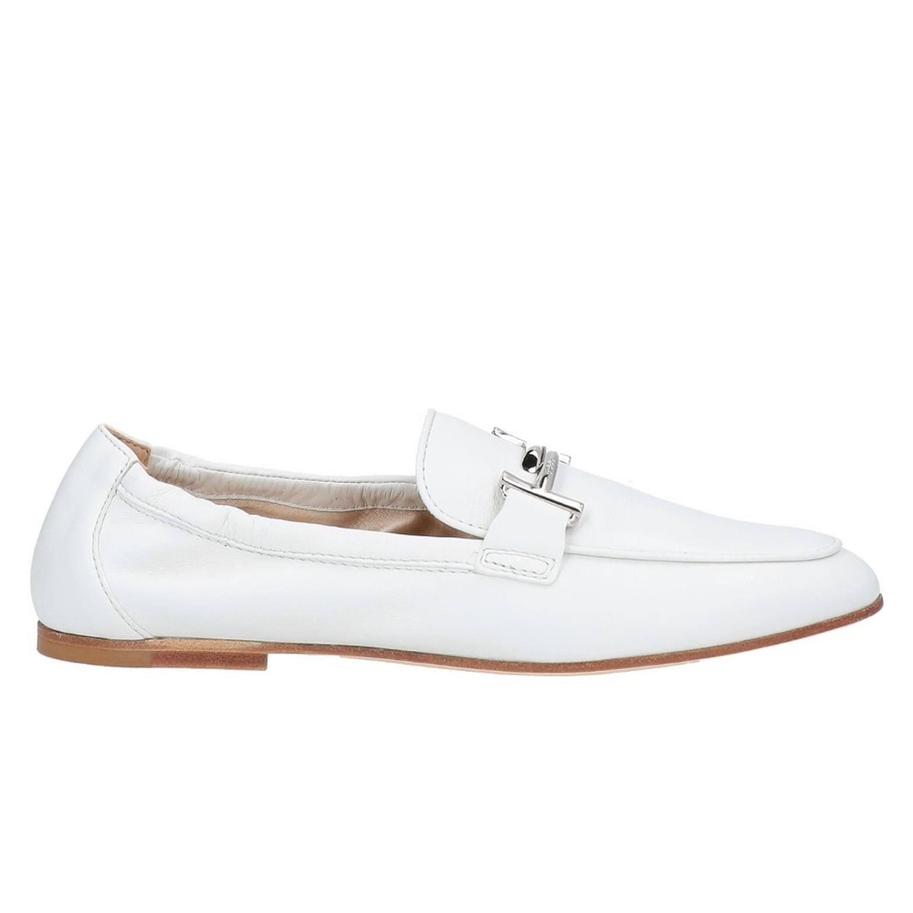 Tod’s white loafers